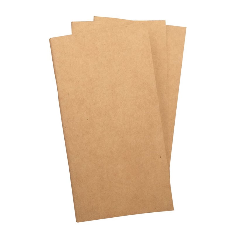 newestor Travelers Notebook Inserts - Blank Paper Notebooks for Standard Size Travelers Notebook, Set of 3, Total 192 Pages, 8.25 x 4.25 Inches - Image 1